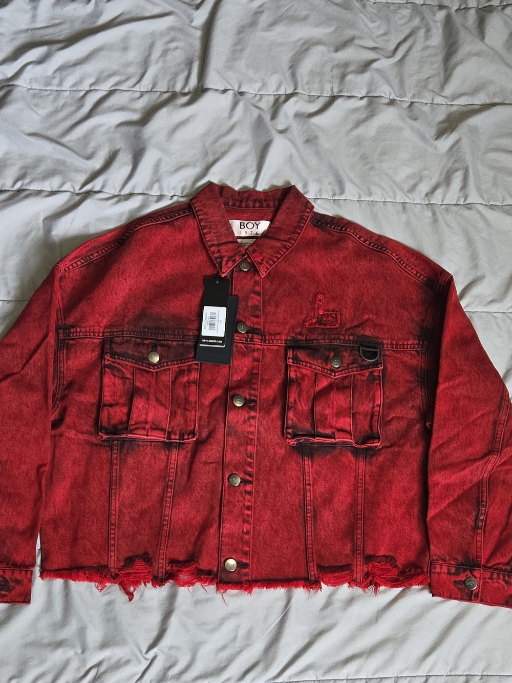 BOY London BOY 1976 Red Trucker Jacket Large